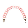Pink acrylic chunky chain shoulder strap for handbags