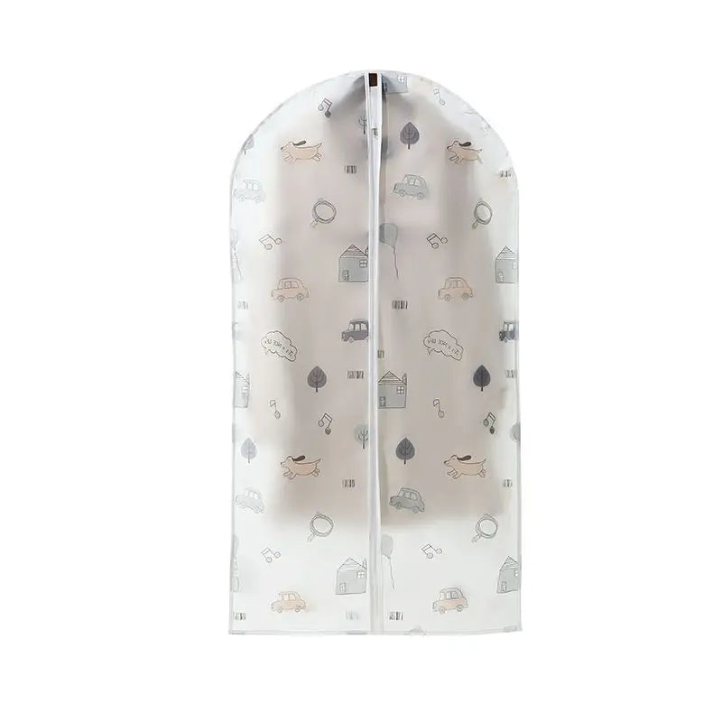 Clear garment dust covers for hangers packaged for protection