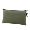Olive green multi-functional organizer tool kit bag with a zipper closure