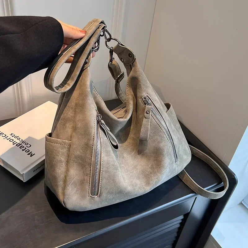 Luxury PU Leather Crossbody Hobo Bag