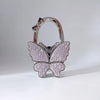 Silver foldable butterfly shaped hook for handbags