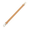 Tan genuine leather replacement shoulder strap with metal hardware for handbags