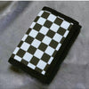 Fold Over Checkered Print Wallet