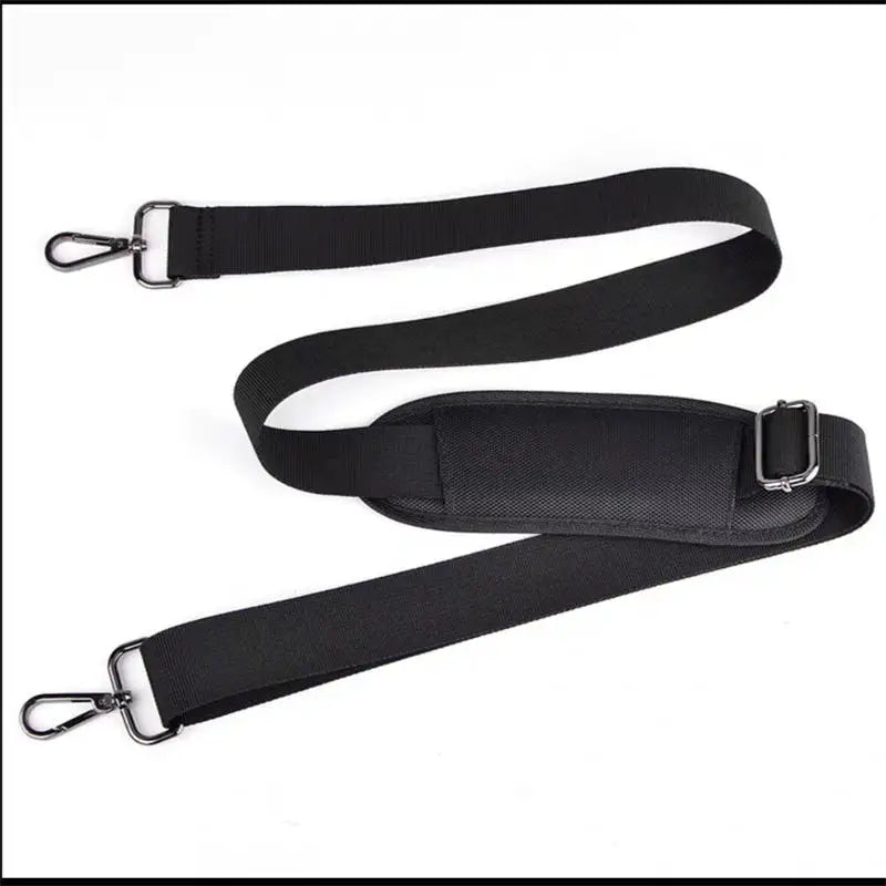 Black adjustable nylon shoulder strap for bags and briefcases