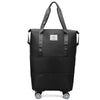 Pochette de voyage noire extensible multi-usage avec poignées et roues