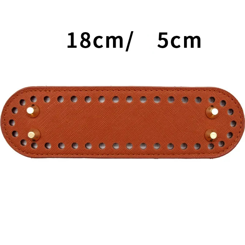 Orangefarbiger strapazierfähiger PU-Beutel mit Boden-Nieten, Maße 18x5 cm