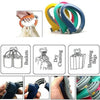 Various colors of the D-Type portable grocery bag carrier, showing its use for carrying bags and cleaning.