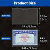 Diagram showing the outer and inner dimensions of a Social Security card size.