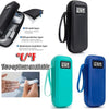 Estuche de viaje para insulina con monitor de temperatura, disponible en opciones negras y azules con capas protectoras