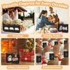A collection of reusable kraft paper gift bags in various colors and designs used for weddings, birthday parties, holiday cel