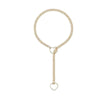 Zartes goldfarbenes Edelstahlherz-Kettchen mit Cuban-Kette-Design.