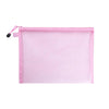 Pink clear mesh zipper pouch for storing A4, A5, or A6 documents