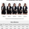 A series of models demonstrating the recommended chain lengths for a durable replacement shoulder strap buckle for bags.