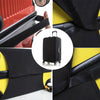 Black thick elastic luggage protective cover shown in various angles and contexts.