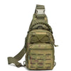 حقيبة كروس صغيرة تكتيكية باللون الأخضر الزيتوني ومثقوبة بالليزر مع حزام قابل للتعديل