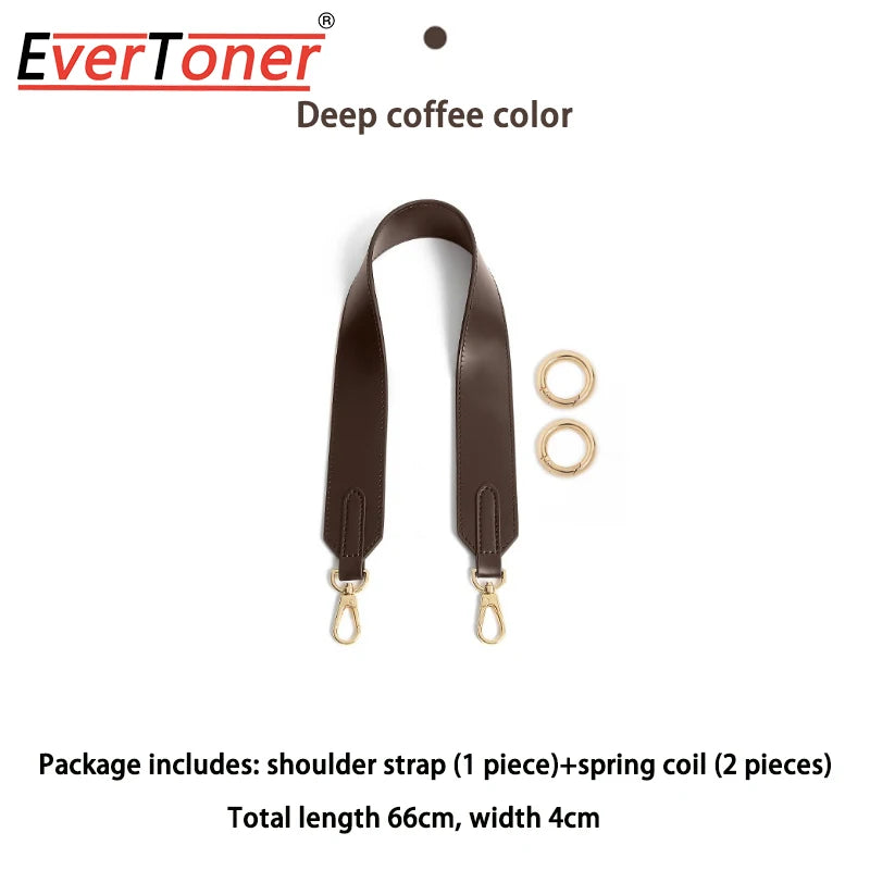 Dark brown EverToner adjustable wide shoulder strap with spring coil included