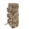 Poche de gourde tactique camouflage beige et marron pour équipement de plein air.