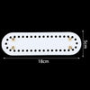 White oval PU leather bag base with pre-punched holes for crochet and knitting projects