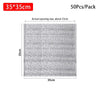 A square gray insulated thermal food delivery bag with a mesh texture, measuring 35x35cm.
