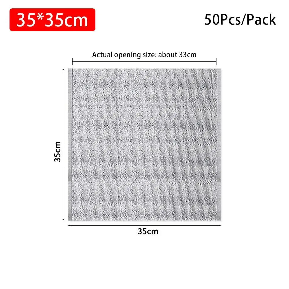 A square gray insulated thermal food delivery bag with a mesh texture, measuring 35x35cm.