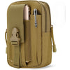 Olive green tactical EDC waist pouch belt for phone and tools
