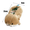 A tan otter plush pencil case with a zipper, measuring 9cm by 25cm.