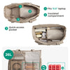 Insulated multi-pocket work tote showing various compartments including a laptop section and quick-access pocket.