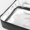 Silver fireproof multi-layer document organizer box shown from the top angle