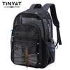 Black fashion mesh backpack designed for laptop and daily use