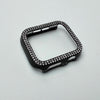Black glitter diamond rhinestone bumper case for an Apple Watch