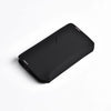 A black magnetic foldable ID card holder and coin purse shown from above.