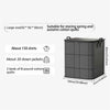 A dark gray large foldable non-woven storage bag suitable for storing spring and autumn cotton quilts, shirts, and down jacke