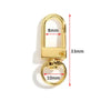 Goldmetall-Swivelverschluss-Haken für Taschen und Gürtel mit 8mm und 10mm Ringen