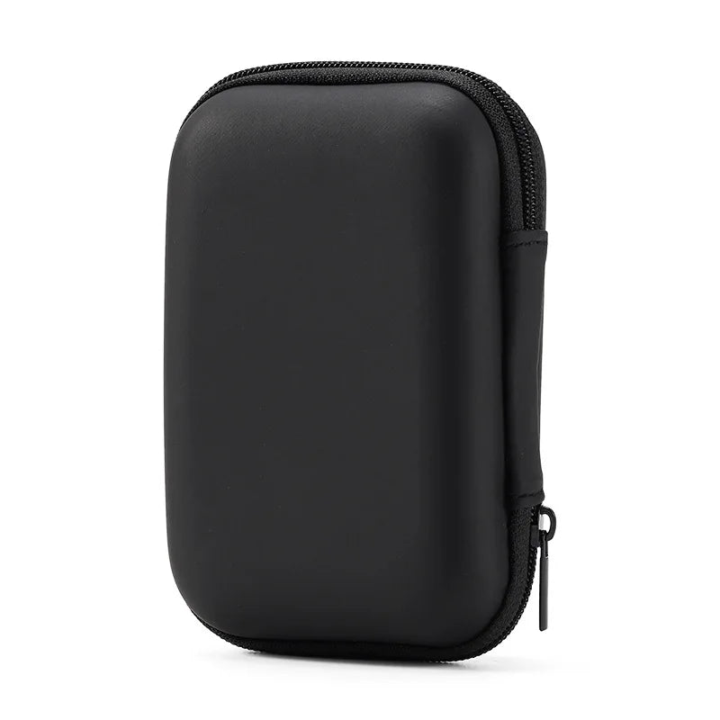 A black durable PU hard case designed for protecting portable SSDs.