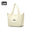 A cream-colored Lee Oxford cloth tote bag with light beige handles and a small embroidered logo.