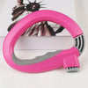 A bright pink D-Type portable grocery bag carrier with a gray grip, shown against a white background.