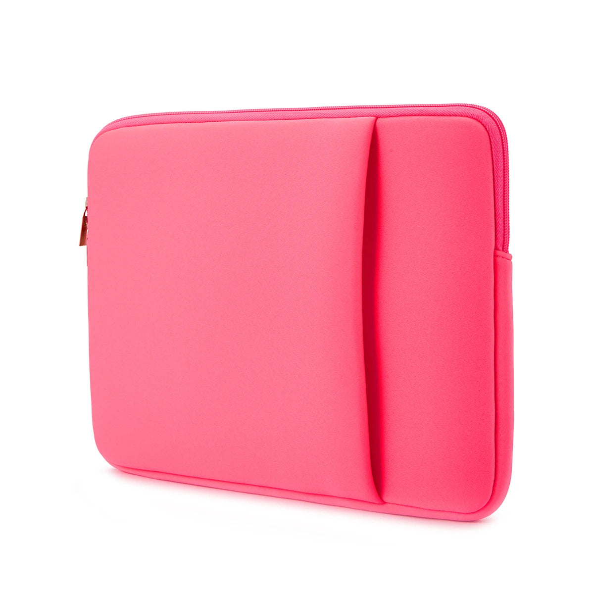 Funda compacta rosa brillante para portátiles de 11 a 17 pulgadas.