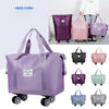 Pochettes de voyage multi-usage violettes et roses extensibles sur chariots roulants