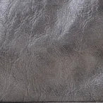 A close-up view of a dark gray soft PU leather shoulder tote bag.