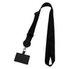 Black universal adjustable phone lanyard with a neck strap