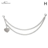 Silver multi-layer metal chain strap charm for a bag or accessory