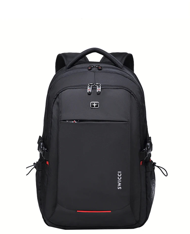 Sac à dos d'ordinateur portable noir suisse anti-vol, vue de l'arrière