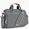 Sac à l'épaule gris pour ordinateur avec cadre en coussin d'air, compartiment épaissi et doux.