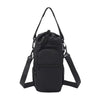 Black adjustable strap thermal water bottle bag with a padded compartment