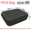 Black storage bag size #6 with dimensions 26cm x 20cm x 9cm