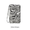 A black and white zebra stripes women's PU leather zipper wallet.