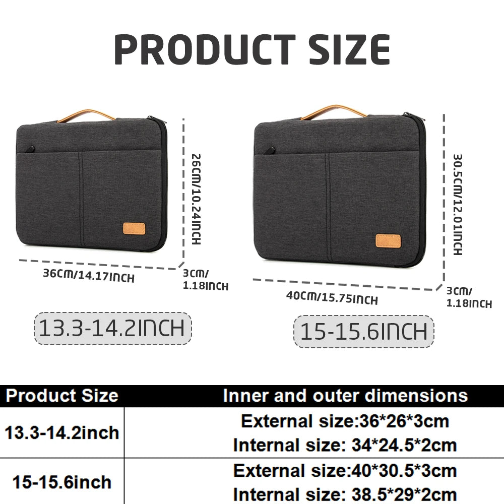 Deux étuis de protection pour ordinateur portable noirs, dimensions 13.3-14.2 pouces et 15-15.6 pouces