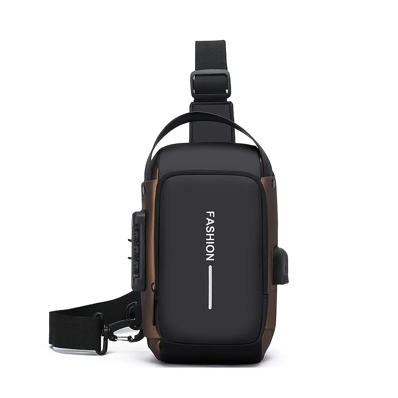 Durable Men's Oxford Sling Bag for Commuting