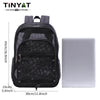 Black fashion mesh backpack designed for laptop and daily use