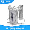 Gray 5L cycling backpack with mesh back panel and straps